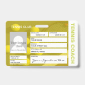 テニスコーチバッジ バッジ (裏面)