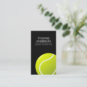 テニスコーチ/インストラクター/プレーヤーブラック 名刺 (スタンド正面)