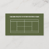 テニスコーチ 名刺 (裏面)