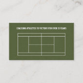 テニスコーチ 名刺 (裏面)