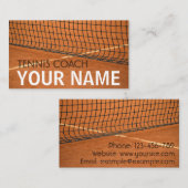 テニスコートあなたの名前プロフェッショナルインストラクターネット 名刺 (正面/裏面)