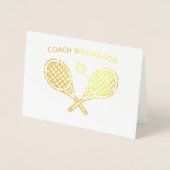 テニスコートありがとう 箔カード (正面)