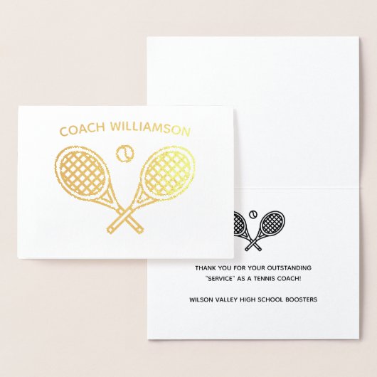 テニスコートありがとう 箔カード (ディスプレー)