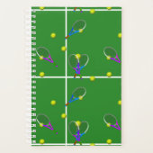 テニスコートとテニスラケット プランナー手帳 (正面)