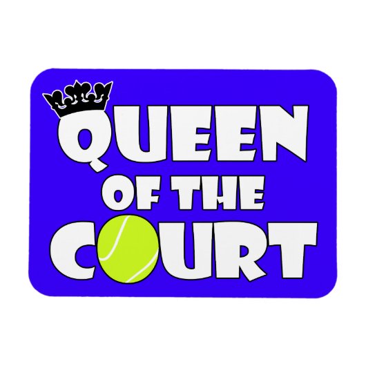 テニスコートのクイーンキュートなカスタムカラーマグネット マグネット (横)