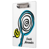 テニスコートのクリップボードギフトとコートレイアウト クリップボード (左)