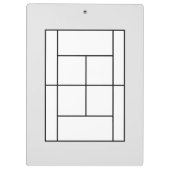 テニスコートのクリップボードギフトとコートレイアウト クリップボード (裏面)