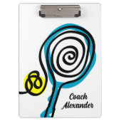 テニスコートのクリップボードギフトとコートレイアウト クリップボード (正面)