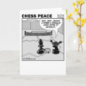 テニスコートのシーンChess Peaceの漫画 カード (黄色い花)