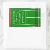 テニスコートのレイアウトのグラフィック 長方形シール (バッグ)