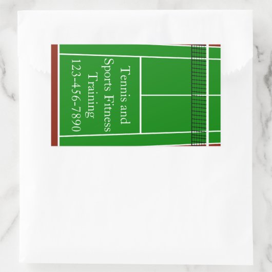 テニスコートのレイアウトのグラフィック 長方形シール (バッグ)