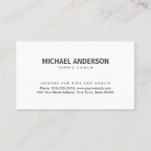テニスコートの名刺 名刺 (裏面)