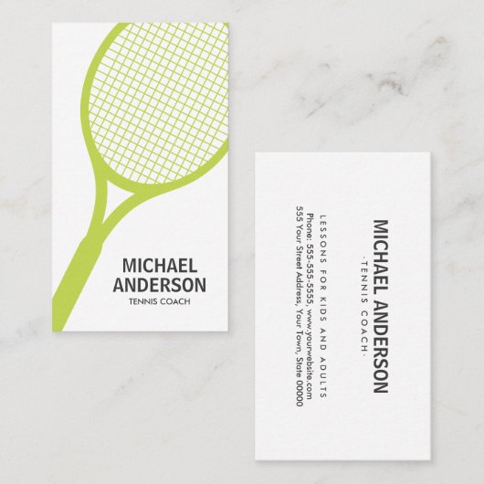 テニスコートの名刺 名刺 (正面/裏面)