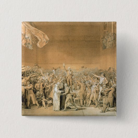 テニスコートの宣誓、1789年6月20日、1791 2 缶バッジ (正面)