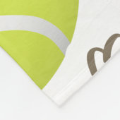 テニスコートは私の幸せな場所の女の子スポーツだ フリースブランケット (角)