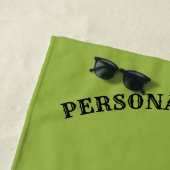 テニスコートデザインパーソナライズ ビーチタオル (インサイチュ)