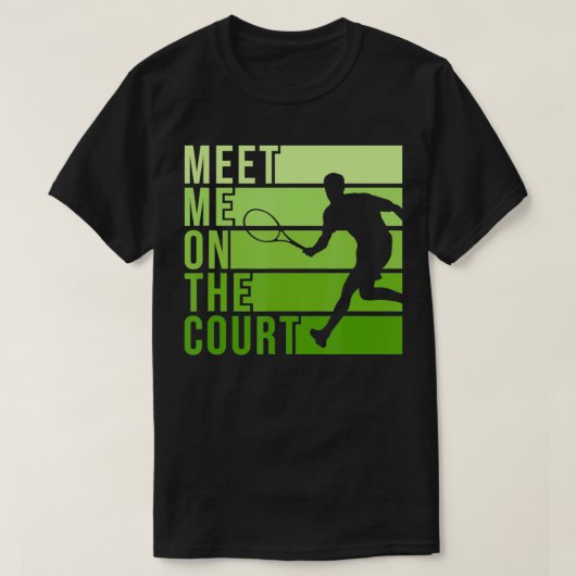 テニスコートデザイン Tシャツ (デザイン正面)