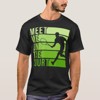 テニスコートデザイン Tシャツ