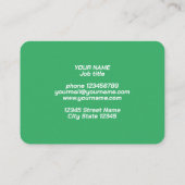 テニスコートビルダーまたはコーチングプロフェッショナル 名刺 (裏面)