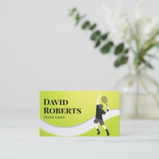 テニスコートプロフェッショナルスポーツインストラクター 名刺 (スタンド正面)