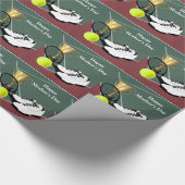 テニスコートボールシューズ母の日の贈り物 ラッピングペーパー (角)