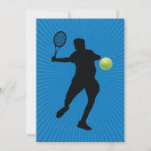 テニスコートボールラケット誕生日パーティー 招待状 (裏面)