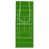 テニスコートラインマーキングワイン抱き枕 ワインギフトバッグ (正面)