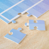 テニスコートラケットガールズスポーツピンクパープルブルー ジグソーパズル (側面)