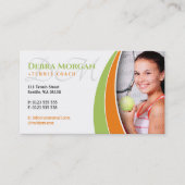 テニスコート写真 |トレーナーの練習レッスン 名刺 (正面)