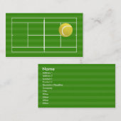 テニスコート及びテニス・ボール 名刺 (正面/裏面)