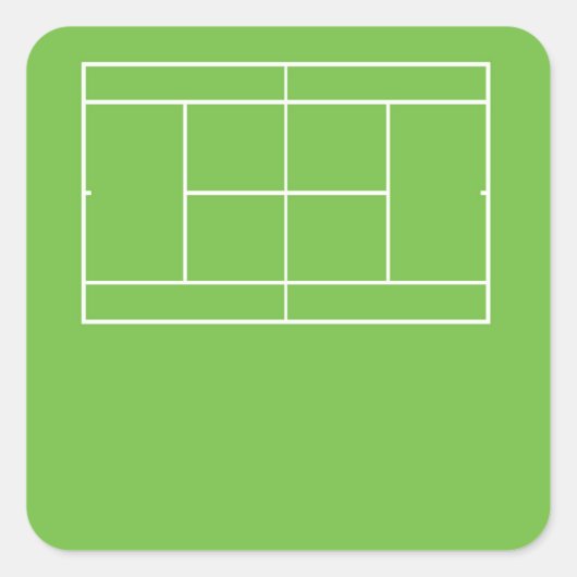 テニスコート名タグシール スクエアシール (正面)