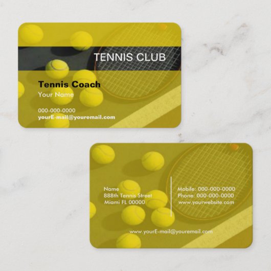 テニスコート名刺 名刺 (正面/裏面)