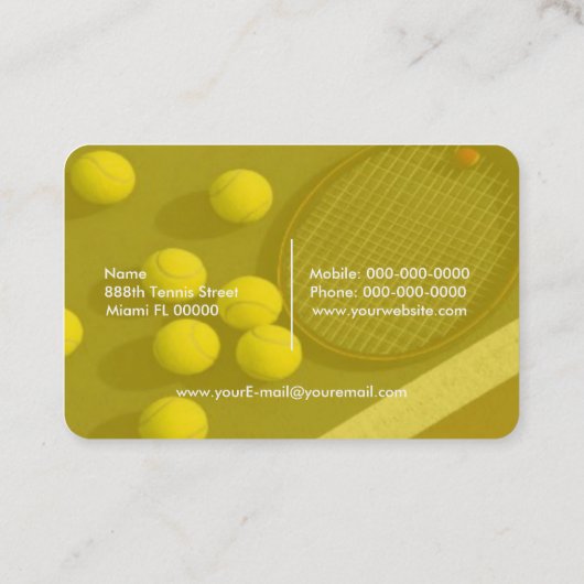 テニスコート名刺 名刺 (裏面)