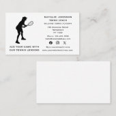 テニスコート女子インストラクタースポーツソーシャルメディア 名刺 (正面/裏面)