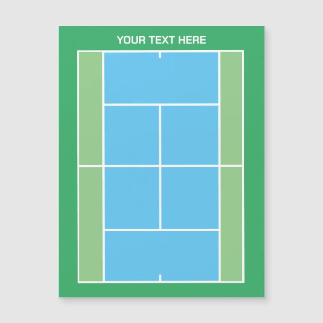 テニスコート寸法スケッチ磁気カード (正面)
