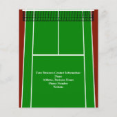 テニスコート招待されましたカスタムスモールフライヤー チラシ (裏面)