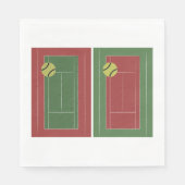 テニスコート紙ナプキンス スタンダードランチョンナプキン (正面)