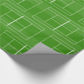 テニスコート緑ストライプの模様ラッピング紙 ラッピングペーパー (角)