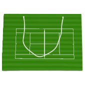 テニスコート線マーキング抱き枕 ラージペーパーバッグ (正面)