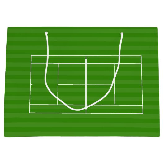 テニスコート線マーキング抱き枕 ラージペーパーバッグ (正面)