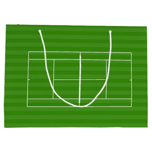 テニスコート線マーキング抱き枕 ラージペーパーバッグ (裏面)