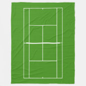 テニスコート線マーキング フリースブランケット (正面)