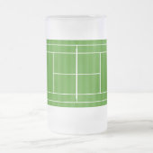 テニスコート線マーキング フロストグラスビールジョッキ (中央)