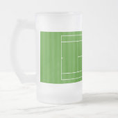 テニスコート線マーキング フロストグラスビールジョッキ (左)