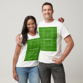 テニスコート線マーキング Tシャツ (ユニセックス)