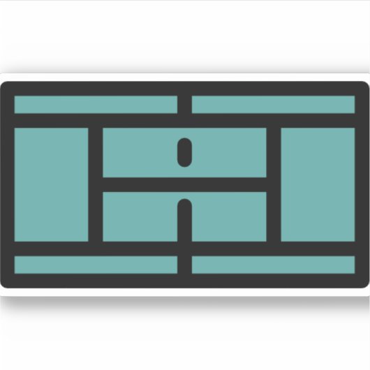 テニスコート シール (正面)