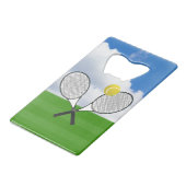 テニスコート&テニスラケット クレジットカード栓抜き (正面アングル)