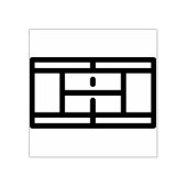 テニスコート ラバースタンプ (インプリント)