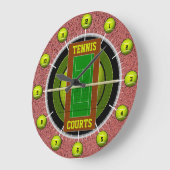 テニスコート ラージ壁時計 (傾斜)