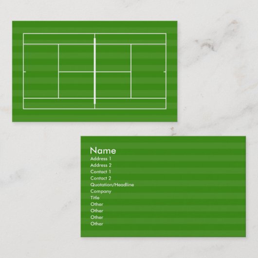 テニスコート 名刺 (正面/裏面)